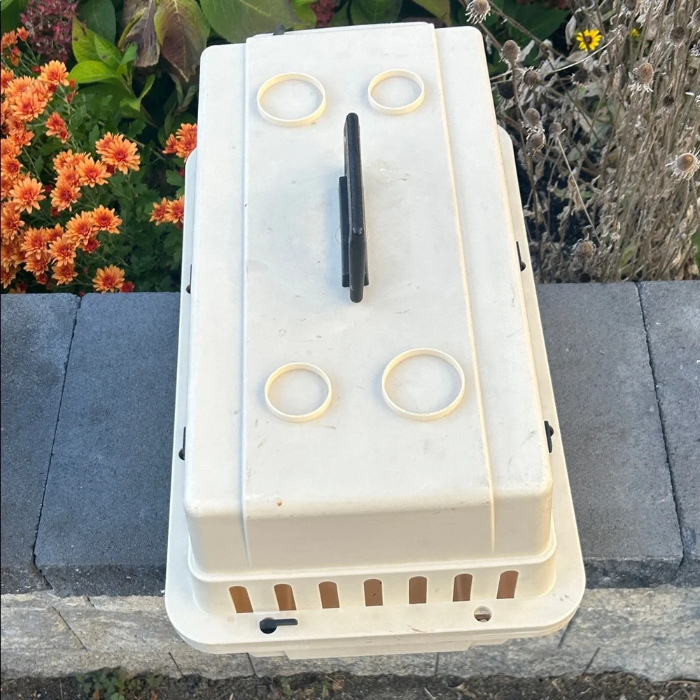 Cream Hard Sided Pet Carrier